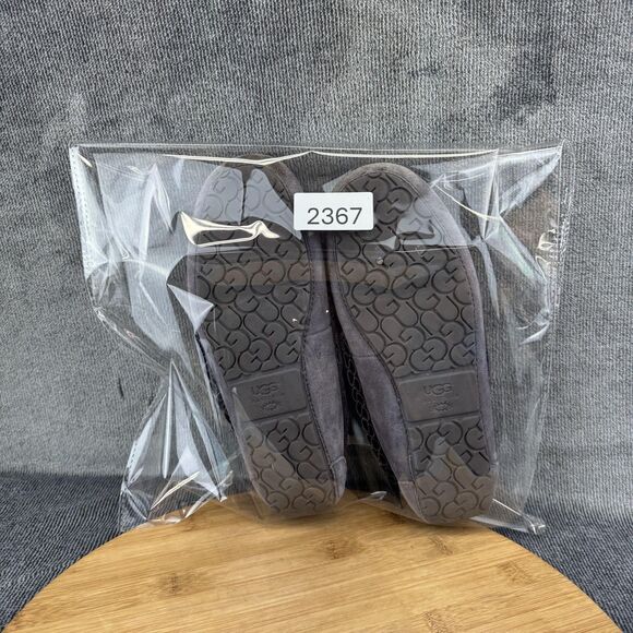 UGG Shoes Womens Size 5 Gray Suede Moccasin Slippers Bow Shearling Lined 1013300 - Picture 10 of 10